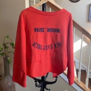 Semicouture 01 Boat Neck Flare Sleeve Top 100% Cotton Made in Italy Size S